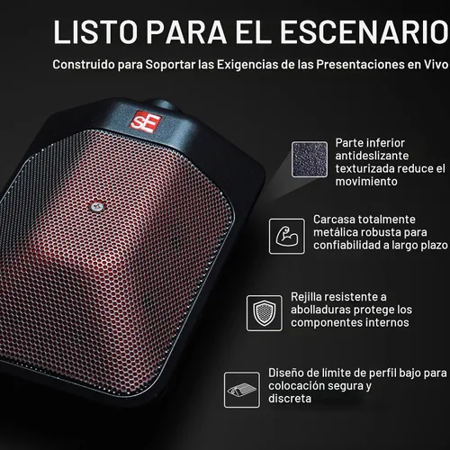 Vista 6 de SE ELECTRONICS BL8 Micrófono de límite medio cardioide para tambores, piano de cola, ambiente, Miking de piso y escenario y más, micrófono