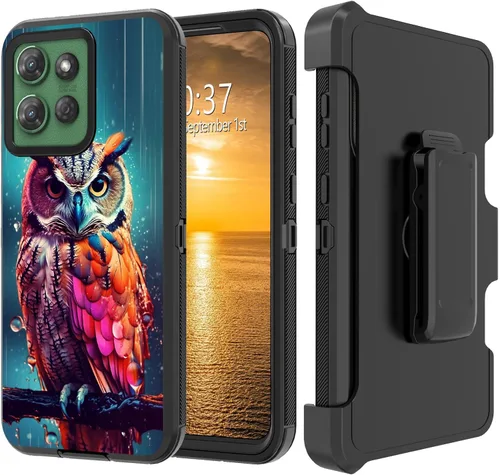 Vista 43 de Funda para Moto G Stylus 5G 2023 con funda de clip para cinturón y soporte, resistente de doble capa, resistente a prueba de golpes, para Motorola