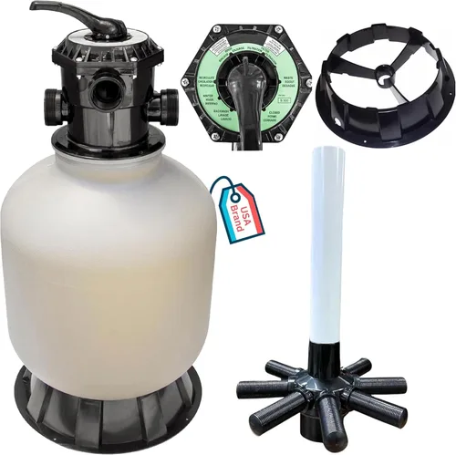 Vista 14 de SWIMLINE HYDROTOOLS Sistema completo de filtro de arena, tanque de 12 pulgadas, para piscinas sobre el suelo de hasta 8,000 galones, bomba de una