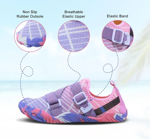 Vista 2 de SIPUHK Womens Mens Water Shoes Quick Dry Slip-on Barefoot for Swim Surf Diving Beach Pool Aqua Sports Walking Yoga