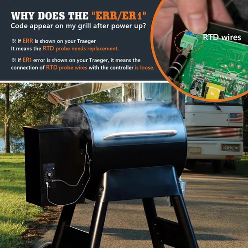 Vista 4 de Sonda de carne impermeable de repuesto, 2 unidades, compatible con parrillas de barbacoa Traeger, enchufe de 0.138 in, sondas de termostato digital