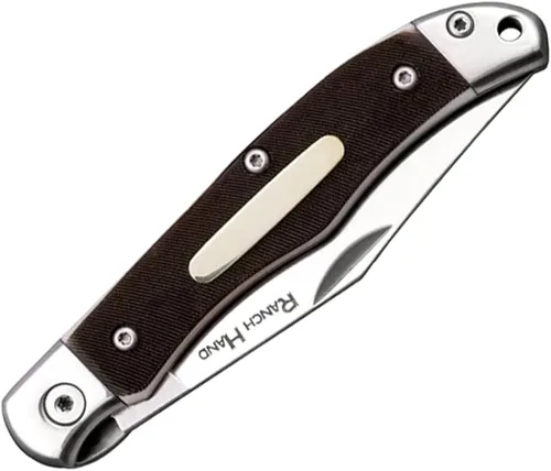 Vista 5 de COLD STEEL Ranch Hand SK-5 - Cuchillo plegable versátil de bolsillo compacto y versátil con hoja afilada de 3.75 pulgadas, mango de hueso aserrado