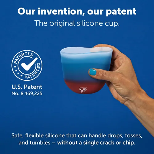 Vista 3 de Silipint - Copa de vino de silicona sin tallo de 12 onzas - Libre de BPA, irrompible, no tóxica, apta para lavavajillas, copa de vino irrompible