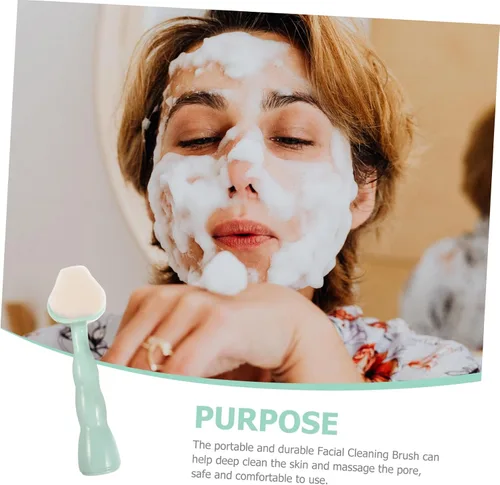 Vista 5 de Beavorty Cepillo de lavado facial Limpieza de aceite Eliminar piel muerta Cepillo de lavado exfoliante Cepillo facial de mano Cepillo facial