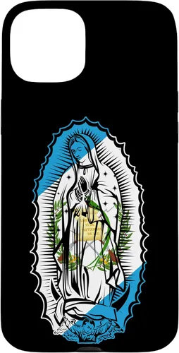 Vista 9 de Funda para iPhone 16 Virgen de Guadalupe con bandera de Guatemala
