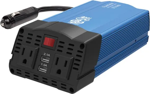 Vista 9 de Tripp Lite (PV100USB) Inversor de potencia de auto de 100 vatios, con 1 salida y 2 puertos de carga USB, inversor automático, ultracompacto. 100 W +