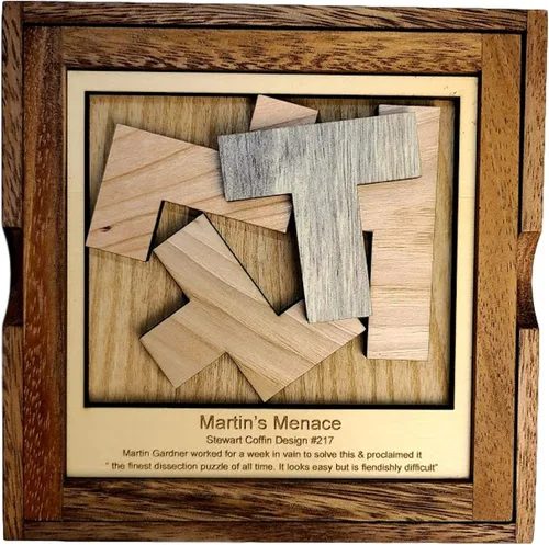 Vista 4 de Rompecabezas de madera Martin's Menace - Desafiante rompecabezas para adolescentes y adultos, fabricado en Estados Unidos