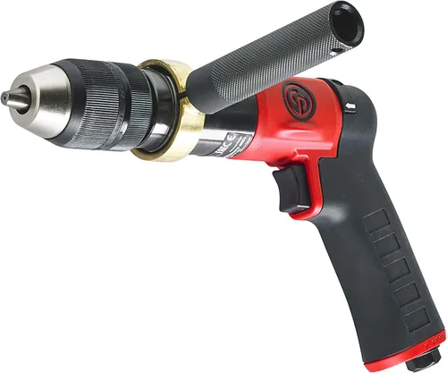 Vista 7 de Chicago Pneumatic CP9286C - Taladro de potencia neumática, 1/2 pulgada (0.512 in), mandril con llave, mango de pistola, 0.48 HP / 360 W, par