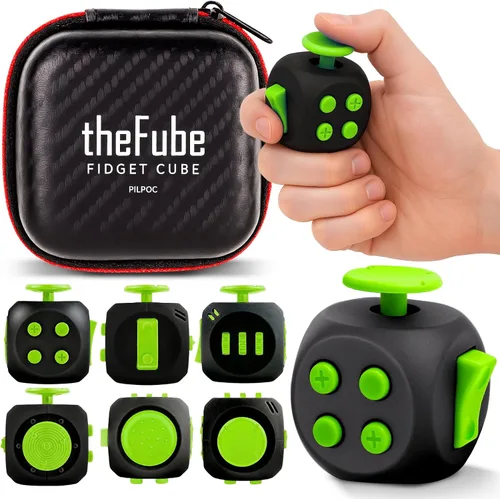 Vista 31 de PILPOC theFube Cubo Fidget con 12 lados - Juguetes prácticos para la ansiedad para niños y adultos - Dados fidget para aliviar el estrés