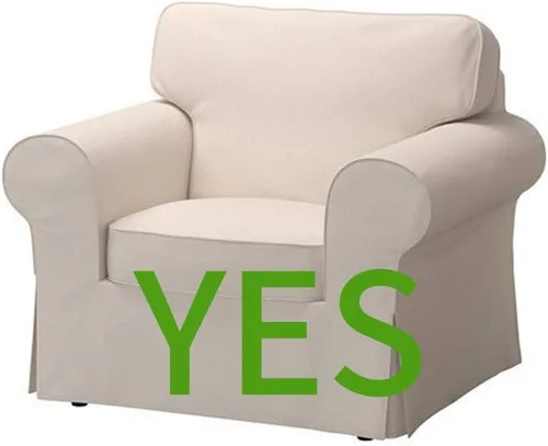 Vista 8 de MASTERS OF COVERS Ektorp - Funda de repuesto para sillón IKEA Ektorp (océano oscuro), no apta para sofá de la serie Uppland (solo funda de sillón)