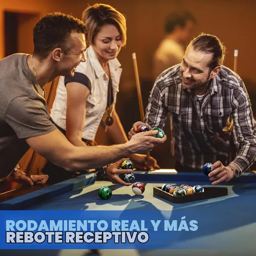 Vista 9 de Juego de bolas de billar de 2-1/4" de tamaño reglamentario, peso profesional de 6 oz, resina pura de grado AAA, bolas de mesa de billar