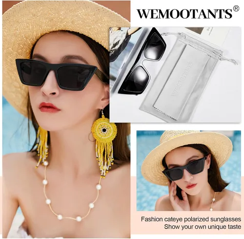 Vista 6 de WEMOOTANTS Polarized Sunglasses for Women UV Protection Sun Glasses Outdoor