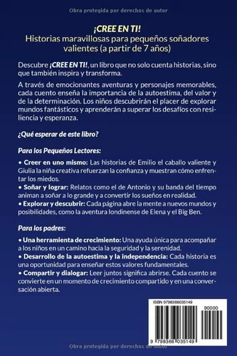 Vista 2 de Cree en Ti! historias inspiradoras para aportar serenidad, fuerza, coraje, independencia y autoestima a niños y niñas. Cree en ti para conseguir tus