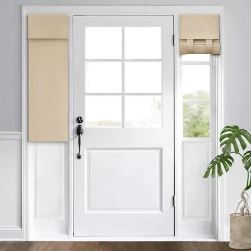 Vista 87 de HOMEIDEAS Cortinas Opacas para Aula para Puerta Principal, Cubierta de Ventana de Puerta de Aula, Persianas de Privacidad con Aislamiento Térmico