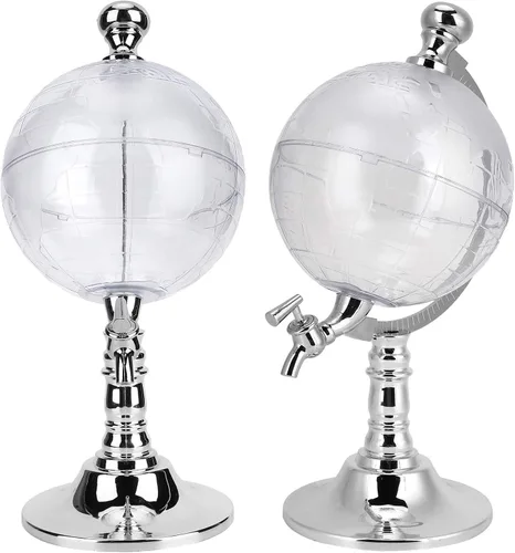 Vista 6 de Tyenaza Decantador de whisky, 1.5L Globe World - Decantador de vino, dispensador de licor, cerveza, bebida, vertedero, contenedor de almacenamiento