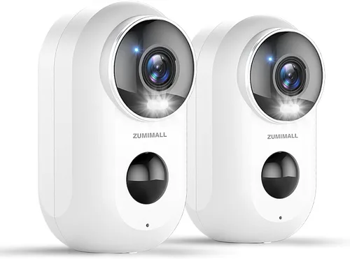 Vista 15 de Cámaras de seguridad ZUMIMALL inalámbricas para exteriores, 2 paquetes, cámaras 2K para seguridad del hogar, cámara para exteriores/interiores