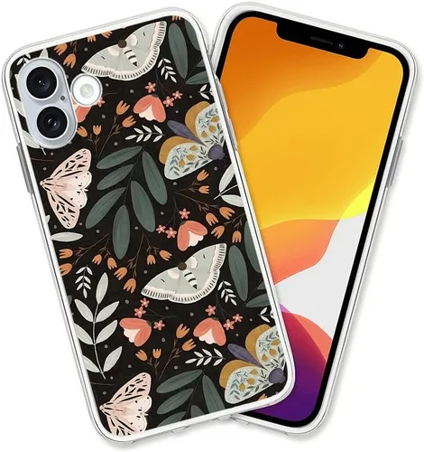 Vista 35 de Diseño para iPhone 14 Pro Max, diseño de acuarela de perros, collage de Pug para iPhone, protección a prueba de golpes, funda transparente de TPU