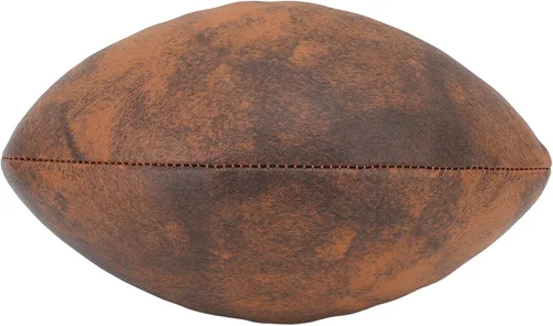 Vista 9 de GOTOTOP Entrenamiento Fútbol Tamaño 9 Rugby Pelota PU Agarre Cómodo Diseño Vintage Fútbol Deportivo para Partido de Juego