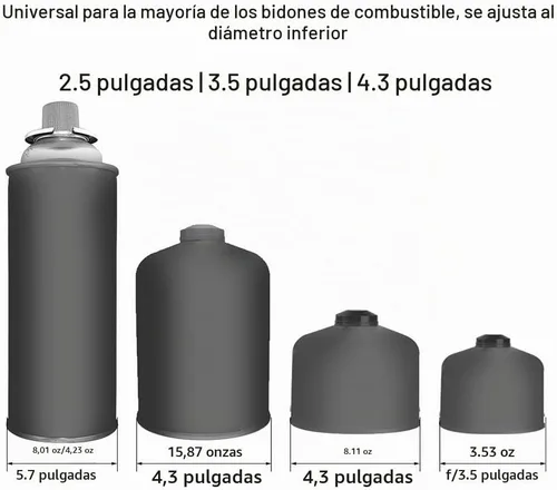 Vista 5 de Soporte universal plegable para bote de combustible, estabilizador de trípode Caudblor para estufas de camping, soporte compacto de tanque de gas