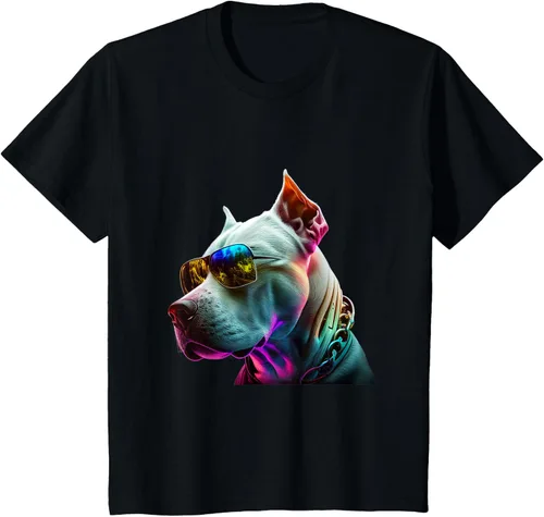 Vista 45 de Dogo Argentino Dogs Dogo Argentinos Camiseta, Negro
