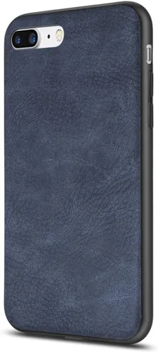 Vista 9 de Funda para iPhone 7 Plus para iPhone 8 Plus, a prueba de golpes, con suave piel sintética, protección híbrida de policarbonato duro, para Apple Negro
