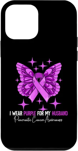 Vista 16 de I Wear Purple For My Husband Pancreatic Cancer Awareness Case for iPhone 16
