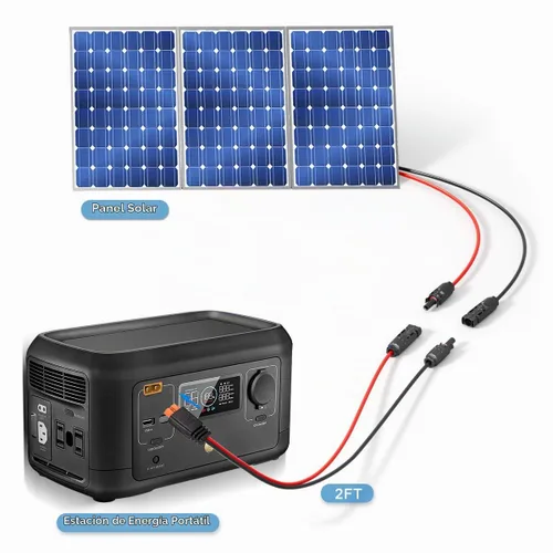 Vista 6 de ELFCULB Cable de carga solar a XT60i de 10AWG Cable de extensión de panel solar para estación de energía portátil River 600 Paquete de batería