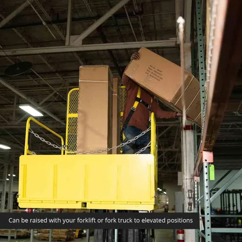 Vista 5 de Titan Attachments - Plataforma de trabajo móvil de carga fácil de 54 pulgadas de ancho para carretillas elevadoras y carretillas elevadoras