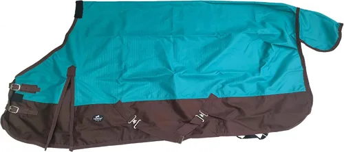 Vista 5 de 1200Denier - Manta impermeable y transpirable para caballo (63.8 in), color azul