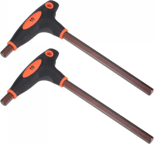 Vista 11 de uxcell Llave hexagonal de 0.079 in con mango en T de doble extremo, acero métrico S2 2 piezas