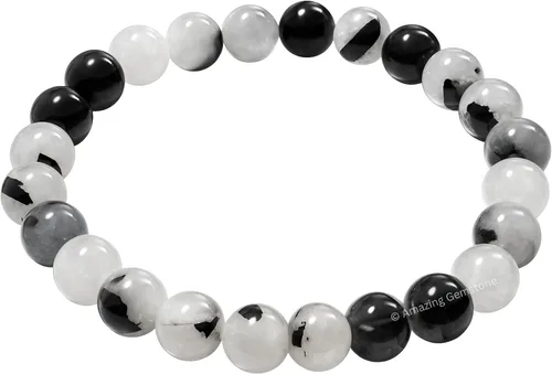 Vista 736 de Amazing Gemstone Crystal Bracelet for Women Men's Gifts - Protection Healing Crystal Bracelet - 8mm Gemstone Beaded Stretchable Bracelet Pulseras
