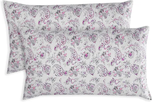 Vista 22 de Elegant Comfort Juego Ultra Suave de 2 Fundas de Almohada con Estampado Floral - 1500 Microfibra de Calidad Premium de Hotel, Suaves y Lisas