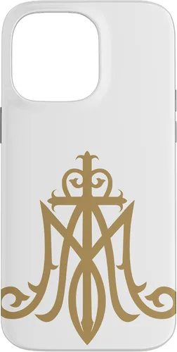 Vista 21 de Funda católica con monograma para iPhone 16 Virgin Mary Insignia Ave Maria