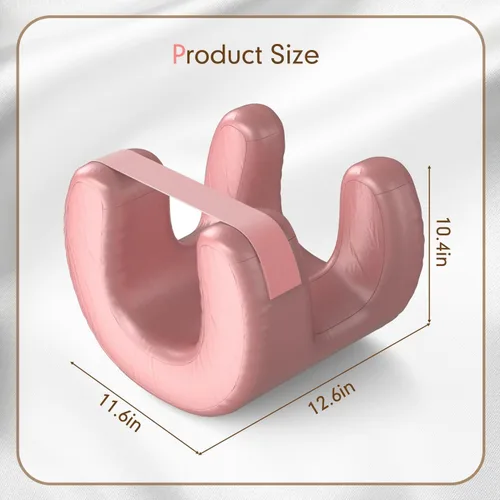 Vista 2 de Almohada facial para arrugas, almohada de masaje facial rosa para dormir boca abajo para arrugas, satén para mantener las arrugas faciales