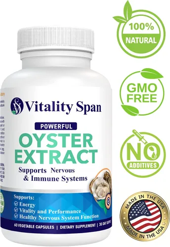 Vista 2 de Extracto de ostra – Suplemento puro y altamente concentrado para hombres y mujeres – Apoya la energía y el refuerzo inmunológico; zinc, taurina