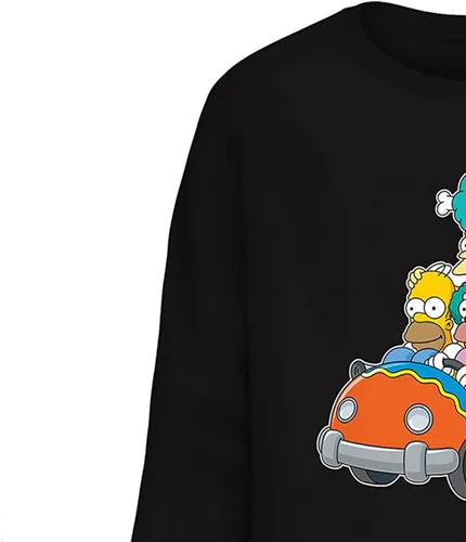 Vista 6 de The Simpsons Camisa clásica de Bart Simpson Homer, Bart, Lisa Tee Camiseta de manga larga para hombre