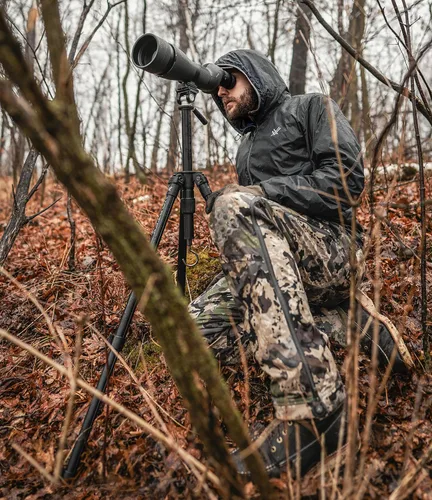 Vista 6 de Kit de Trípode Vortex Optics High Country II - Trípode de Aluminio, Cabeza Panorámica de 2 Vías, Carga Máxima de 22 lb, Pies de Goma - Garantía