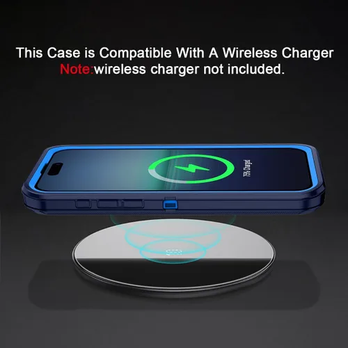 Vista 7 de I-HONVA Funda para iPhone 15 Pro Max con funda de clip para cinturón, a prueba de golpes, a prueba de polvo y caídas, 3 capas, protección de cuerpo
