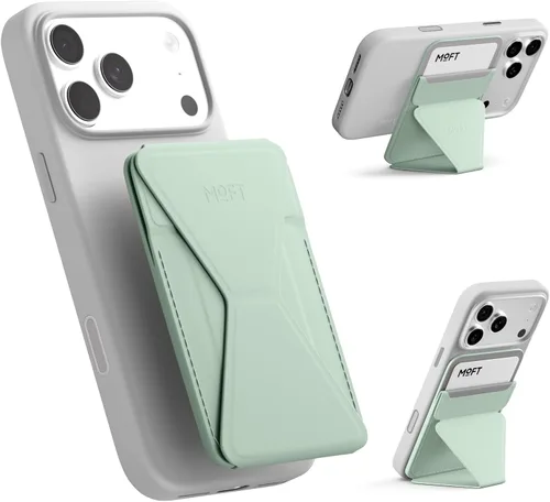 Vista 32 de MOFT Soporte para teléfono y cartera AERA, cartera MagSafe, tarjetero beach blanco