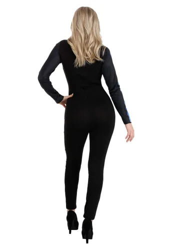 Vista 6 de Disfraz de Mono Esqueleto de Rayos X para Mujer Multicolor