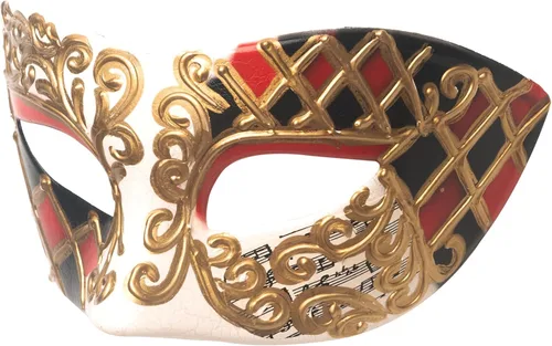 Vista 3 de Seglorwy Máscara de mascarada para hombre, estilo vintage, veneciano, Mardi Gras, Halloween, Navidad, fiestas (música blanca)