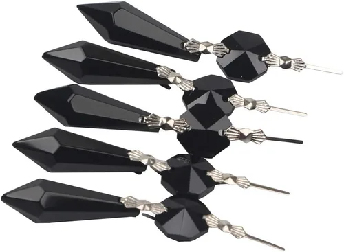 Vista 2 de Sun Cling® Candelabro de repuesto de prismas de cristal, paquete de 20 (1.496 pulgadas, negro)