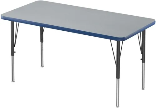 Vista 35 de Correll Mesa rectangular de actividades para el aula de 24 x 48 pulgadas, altura ajustable (19 a 29 pulgadas), parte superior de granito gris, borde