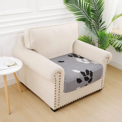 Vista 48 de hyha Fundas de cojín de sofá estampadas, fundas de sofá florales lavables para sofás con 2 cojines, fundas de cojín de patrón elástico para muebles