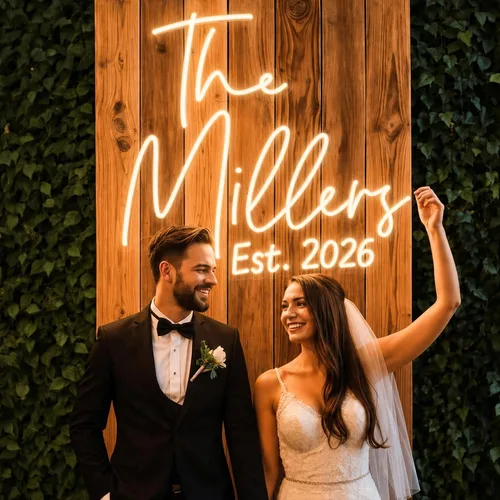 Vista 11 de OBTAIN Letreros de Neón Personalizados, Letrero de Neón Personalizable para Decoración de Pared, Letrero de Neón Personalizado para Boda Fiesta