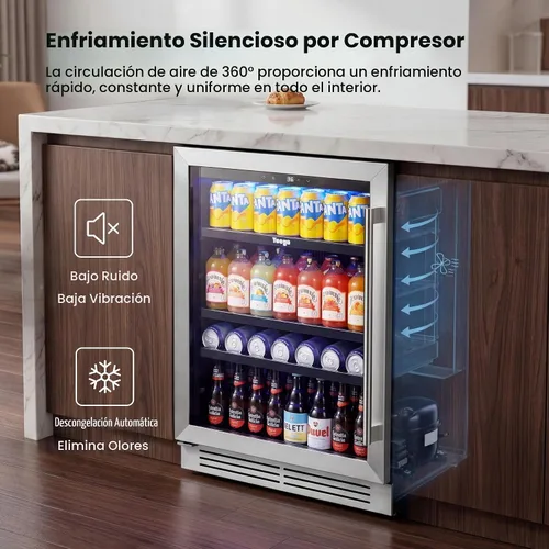 Vista 4 de Yeego Refrigerador de bebidas de 24 pulgadas - Refrigerador de bebidas