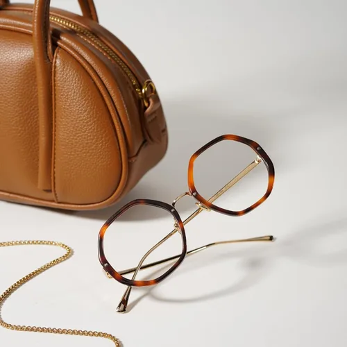 Vista 3 de TIJN Gafas de diseñador para mujeres y hombres, marcos de anteojos de moda, anteojos sin receta con forma geométrica (Tica)