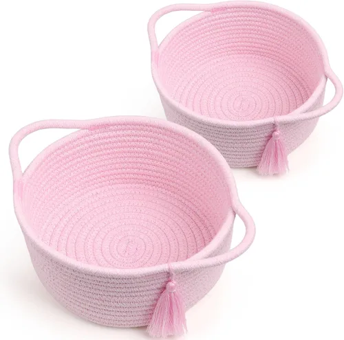 Vista 20 de Cestas de regalo grandes vacías para llenar, bonita canasta tejida para adolescentes, mujeres, baby shower, cubo de juguetes pequeño decorativo