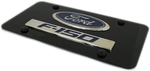 Vista 3 de Au-TOMOTIVE GOLD - Placa de matrícula con doble logotipo para Ford F-150 (negro)