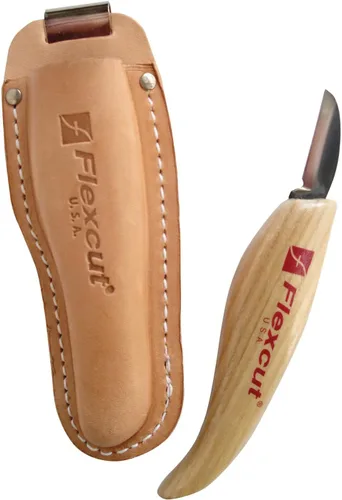 Vista 19 de FLEXCUT Cuchillos para tallado de madera Cuchillo para tallado de astillas Hoja de acero 1095 con alto contenido de carbono Mango ergonómico